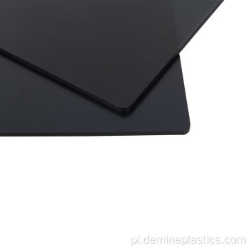 Czarny arkusz z pełnego poliwęglanu w kolorze